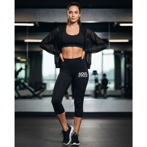 Lululemon X Soul Cycle Wunder Under Crop Black Leggings Size 4